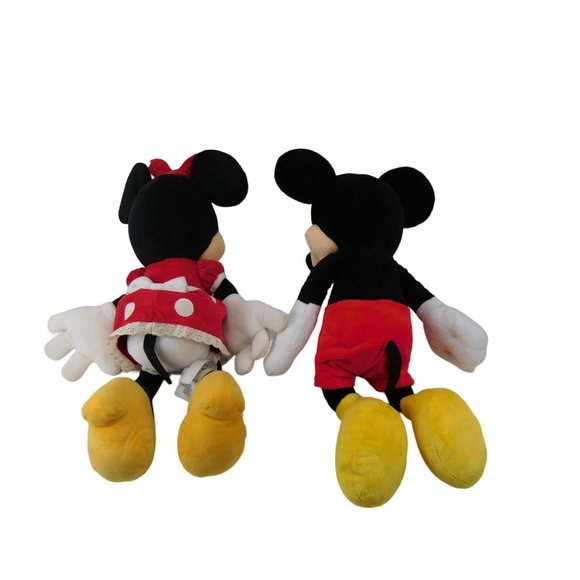 Lot Of 2 Mickey And Minnie Mouse Disney Plush 16" Stuffed Animal - Picture 5 of 6